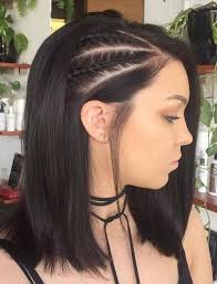 So its been quite some time since i've filmed a short hair tutorial, so i thought i would sit down and show you guys. Braided Medium Asymmetrical Chic Hair Medium Length Hair Styles Hair Styles Hairstyles For Thin Hair