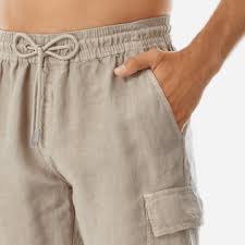 Achetez en toute confiance et sécurité sur ebay! Men Cargo Linen Bermuda Shorts Solid Vilebrequin Website Baie9u01