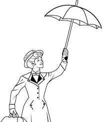 Mary Poppins Para Colorear