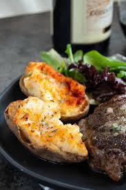 The perfect baked potato is crispy on the outside and pillowy in the middle. Crunchy Outside Creamy Inside Twice Baked Potatoes West Via Midwest