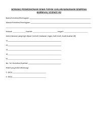 Borang barang asesmen pasiendeskripsi lengkap. Borang Mohon Sewa Tapak Jualan