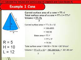 Surface area of a cone calculator. Lo Calculate The Volume And Surface Area Of