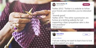 Unique sapphire is my own personal pseudonym for myself. Trump News Knitting Website Bans Support For Us President Indy100 Indy100