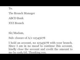 Letter requesting for closing bank acount. How To Write Application To Bank Manager To Close The Account Hindi Youtube