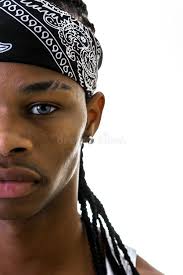 Crop Man with Do-rag in Studio Stock Photo