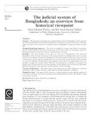 Pdf The Judicial System Of Bangladesh An Overview From Historical Viewpoint Pranab Panday Academia Edu