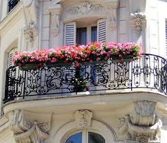 This Is Glamorous Table For Two Homemade French Baguettes French Balcony Paris Balcony Balcony Flowers