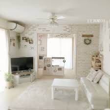 部屋全体 レンガ柄リメイクシート 100均 ナチュラル同盟 レンガシート などのインテリア実例 2016 07 16 22 34 43 roomclip ルームクリップ リメイクシート 100均 リメイクシート セリア インテリア