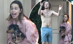 Her paycheck increased more and more when the fantasy series released seasons one by one. Emilia Clarke Larks About With Her Shirtless Male Friend As They Clap For Carers Daily Mail Online