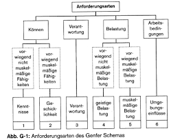 Das genfer schema dient der bewertung von arbeit und der ermittlung von anforderungen der arbeit. Glossar Genfer Schema