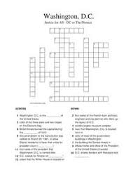With these 10 sites, you can find free easy crosswords to print, puzzles, and other resources to keep you bus. Washington D C Lesson Plans Worksheets Lesson Planet