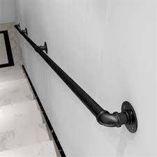 This can be particularly lovely when the banister, spindles and uprights are a light color, and the treads are painted dark. Stair Banister Handrail Handrails For Stairs Matt Black Non Slip Industrial Wrought Iron Water Pipe Handrail Against The Wall Indoor And Outdoor Elderly Children S Loft Corridor Safety Support Bar Amazon Co Uk Diy