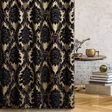 Indian black gold ombre mandala bedroom curtains wall window curtains tapestry. Custom Black Chenille Black Curtain Curtains For Bedroom Living Room