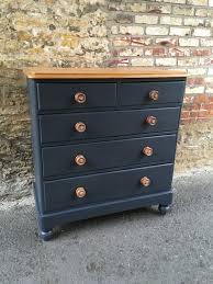Made of solid wood, which is a durable and warm natural material. Victorian Painted Pine Chest Of Drawers With Original Knobs And Turned Feet Vinterior