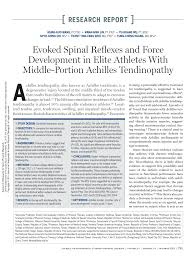 Time frames mentioned in this protocol should be considered approximate with actual progression based upon clinical presentation, physician. Pdf Evoked Spinal Reflexes And Force Development In Elite Athletes With Middle Portion Achilles Tendinopathy