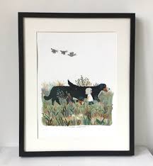 Bernese Mountain Dogs and Little Girl, Art Print Bernese,poster Mountain  Dogs,personalized Gift, Gift Idea, Bernese Dogs, Whimsical Art