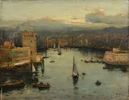 Jean Baptiste Olive Marseille 1848 1936 Le Port De Marseille Huile Sur Panneau Une Planche Non Parquete 31 Port De Marseille Marseille Huile Sur Panneau