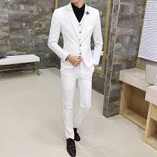 Men's floral dress suit luxury embroidered wedding blazer dinner tuxedo jacket for party. 2018 Spring Men S Casual Three Piece Suits Korean Style Slim White Mens Suits High Quality Wedding Suits For Men Dress Clothing Wedding Suit Wedding Suit Stylewedding Suits For Men Aliexpress