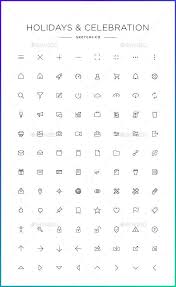 Holiday Celebration Icons Affiliate Amp Affiliate Holiday Icons Celebration In 2020 Icon Set Design Line Icon Icon Design Inspiration