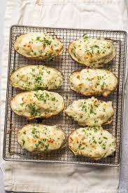 Air Fryer Twice Baked Potatoes Vegetarian Side Dish Recipes Twice Baked Potatoes Baked Hot Wings Recipe
