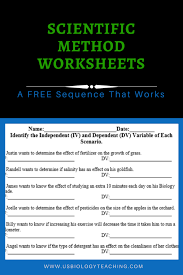 Independent Variable And Dependent Variable Worksheet Scientific Method Scientific Method Worksheet Biology Lesson Plans