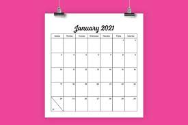 8 5 X 11 8 5 X 8 Inch 2021 Calendar Template Instant Etsy In 2020 Calendar Template 2021 Calendar Calendar