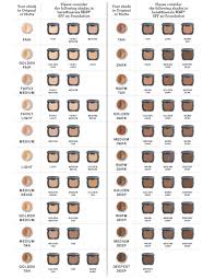 Mineral Makeup Color Comparison Chart Saubhaya Makeup