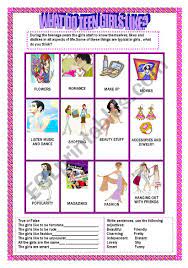 Learn to ignore the eye roll. Part 2 What Do Teen Girls Like Reading And Activities Esl Worksheet By Ilona