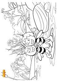 coloriage maya l abeille et willy chauve-souris halloween