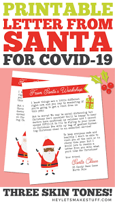 Create free christmas envelopes from your children's letter from santa claus. Free Printable Letter From Santa During Covid 19 Hey Let S Make Stuff