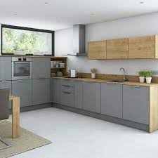 Grau Und Holz Wohnung Kuche Haus Kuchen Kuchen Design