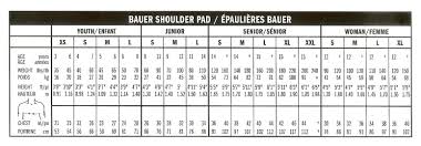 8 Follow Bauer Shoulder Pad Sizing Chart