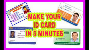 Add your company logo, branding, colors, fonts, and images to your id card. How To Make Id Card Easily In 5 Minutes L Prepare Id Cards Identity Cards Youtube