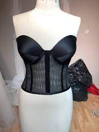 Blackcorset Black Bustier Alternative Wedding Dress Bridal Etsy Black Bustier Bridal Separates Bridal Dresses