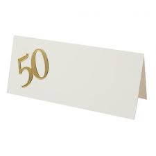 Tischkarten mit eigenem foto (diese tischkarten sind sehr persönlich, individuell und ihre gäste haben eine bleibende erinnerung an diesen besonderen tag). Tischkarte Goldene Hochzeit 50 In Creme Gold Tafeldeko De