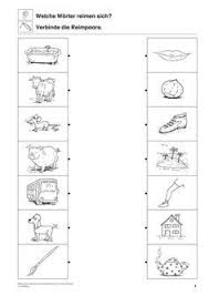 Reimworter Deutsch 1 Klasse Rhyming Words Elementary Education Kindergarten Math