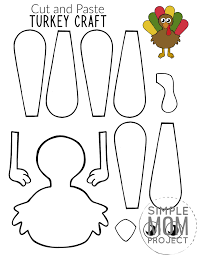 The spruce / miguel co these thanksgiving coloring pages can be printed off in minutes, making them a quick activ. Cut And Paste Turkey Craft For Kids With Free Template