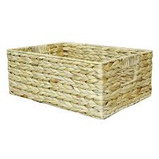 Black And Yellow Storage Bins Lowes Rgi Home 10 7 In W X 5 5 In H X 14 15 In D Natural Water Hyacinth Bin Lowes Com Easy Bathroom Organization Wood Bin Water Hyacinth