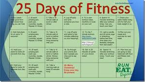 25 Days Of Fitness Challenge Workout Challenge Holiday Workout Running Diet