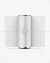 Glossy Metallic Can W Matte Finish Mockup In Can Mockups On Yellow Images Object Mockups