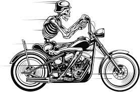 Download Skeleton Bike Biker Bikeride Skelett Motorbike Motorrad Skull And Motorcycle Clipart Full Size Clipart 378076 Pinclipart