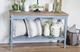 Vintage Eggshell Blue Console Table Blue Console Table Farmhouse Console Table Console Table