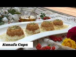 Kunafa Cups Mini Kunafa Recipe Kunafa Cream Cheese Cupcakes Youtube Kunafa Recipe Recipes Cream Cheese Cupcakes