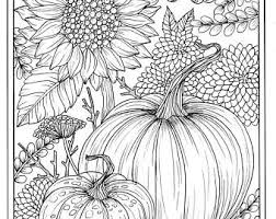 There are turkeys, pumpkins, cornucopias, pilgrims and more! Adult Coloring Thanksgiving Coloring Page Fall Pumpkin Coloring Page Printable Coloring Page Fall Digital Drawing Illustration Art Collectibles Kromasol Com