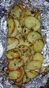 Sliced Potatoes On The Grill Grilled Potatoes Foil Potatoes On Grill Grill Vegetables In Foil