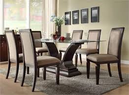 72 Lamesa Espresso Glass Dining Table Set Modern Dining Room Dining Table Bases Dark Dining Room