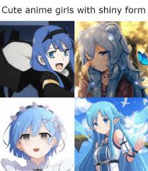 14:35 all your favourite pokemon. Cute Anime Girls With Shiny Form If They Are Pokemon These Are Shiny Version Of Them Anime Meme On Me Me