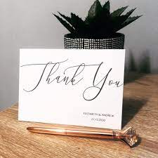 Check spelling or type a new query. Modern Personalised Wedding Thank You Cards Pack Amor Designs