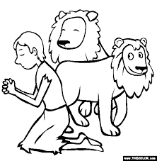 Have the children color then cut and paste to the numbered sheets below. Daniel In The Lions Den Coloring Page Free Danie Daniel And The Lions Bible Coloring Pages Lion Coloring Pages