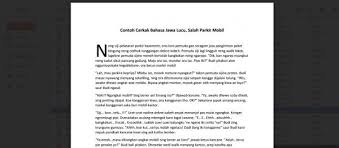 (1) diksi, gaya bahasa dalam kumpulan cerkak rembulane wis ndhadhari karya sri setya rahayu; Contoh Cerita Cerkak Bahasa Jawa Singkat Ilmusosial Id